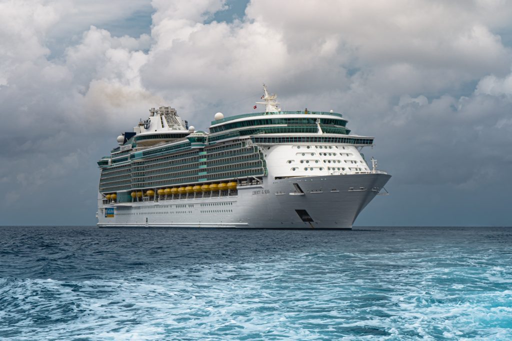 Cruise ship in the sea