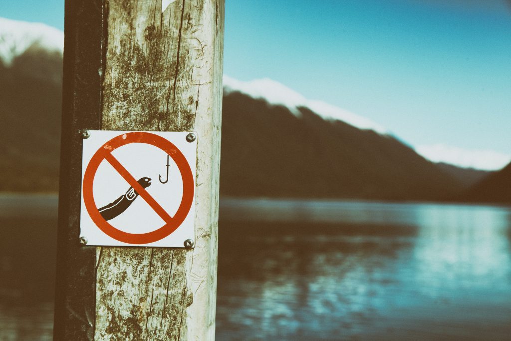 No fishing sign